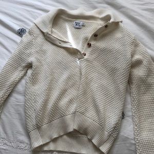 Princess Polly cream collared sweater